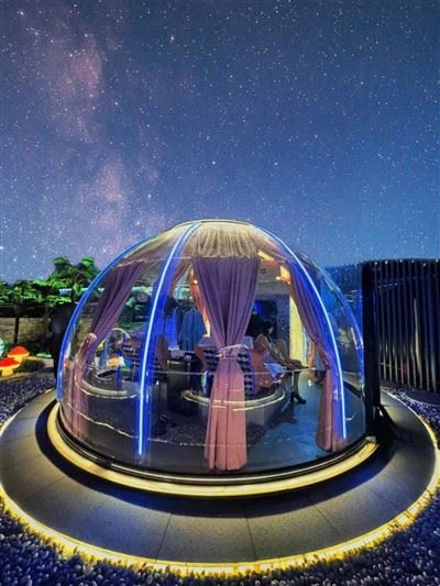 Tenda da esterno per casa con cupola geodetica