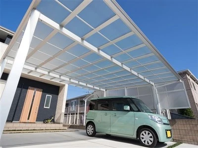 Posto auto coperto per garage con copertura per tetto da giardino in terrazza esterna con tetto in policarbonato